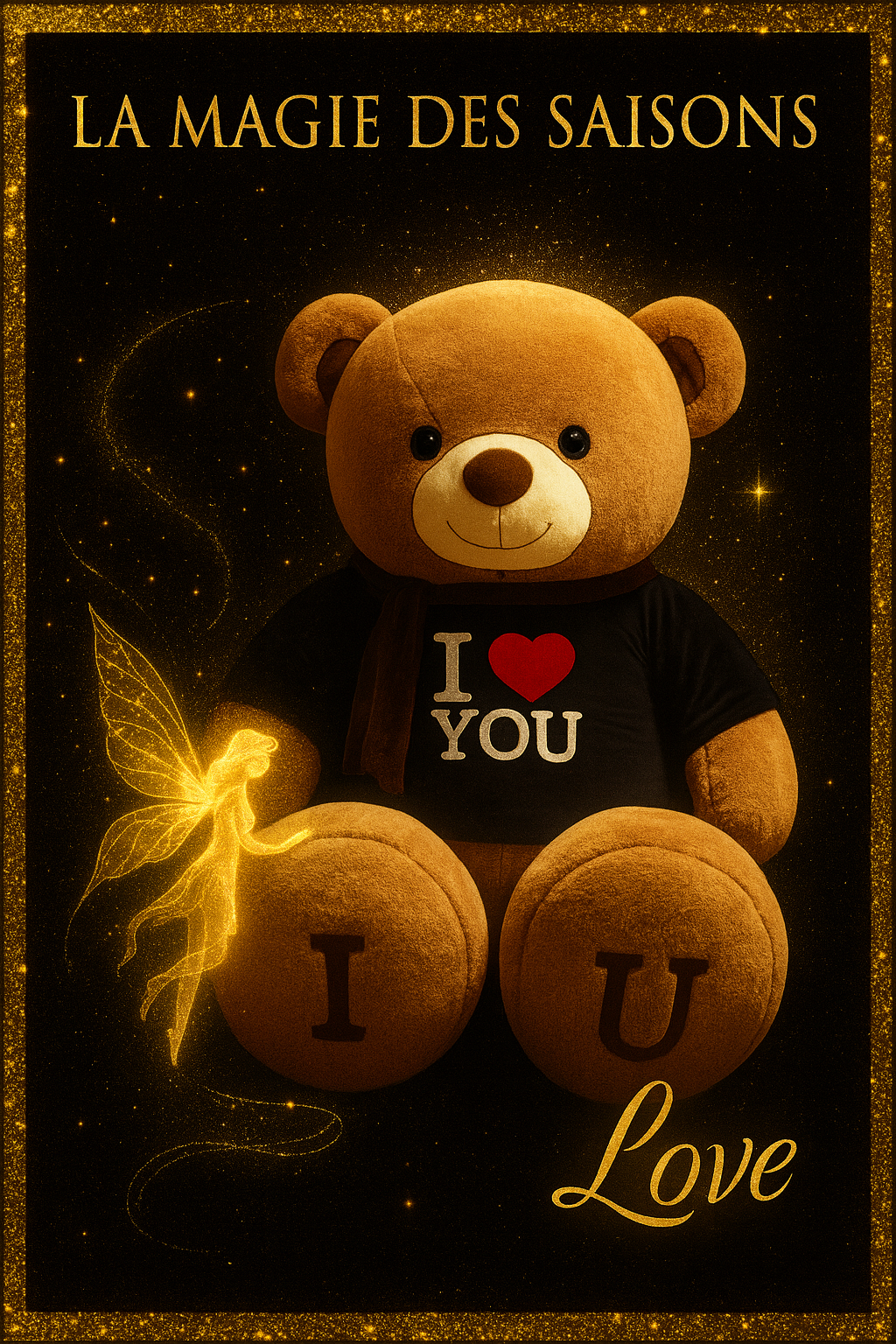 Ours en Peluche Géant I Love You - 80/100cm - Cadeau Romantique