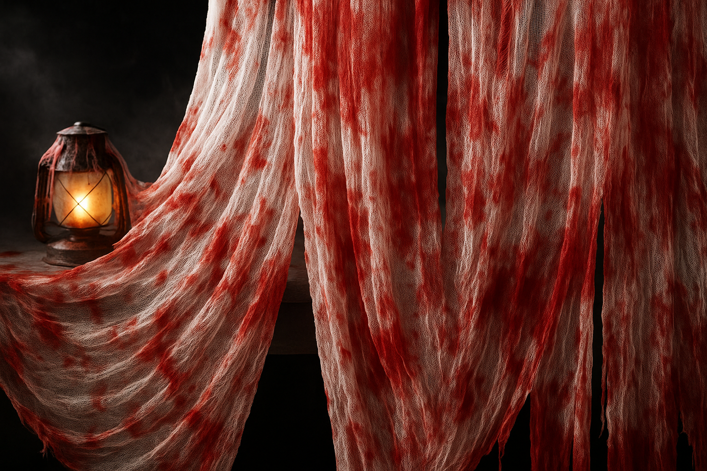 Gaze Blanche Tachée de Sang