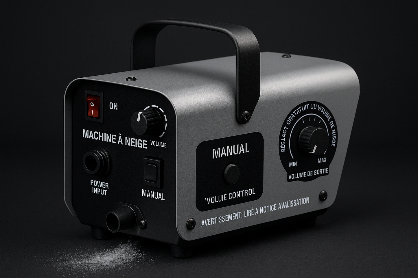 Machine à neige grise - Contrôles