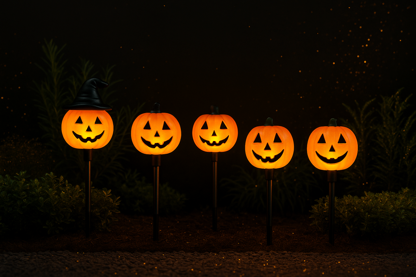 Mise en scène des deux kits dans jardin français noir et or