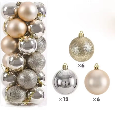 Boules de Noël 3/4/6CM - Lot de 24 pièces - Ornements pour Sapin