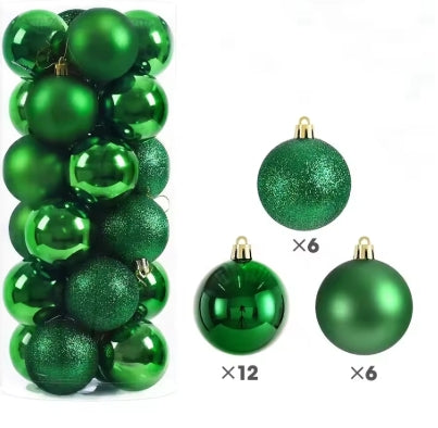 Boules de Noël 3/4/6CM - Lot de 24 pièces - Ornements pour Sapin