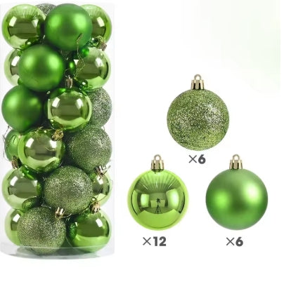 Boules de Noël 3/4/6CM - Lot de 24 pièces - Ornements pour Sapin