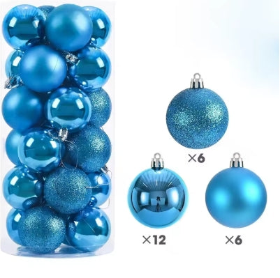 Boules de Noël 3/4/6CM - Lot de 24 pièces - Ornements pour Sapin