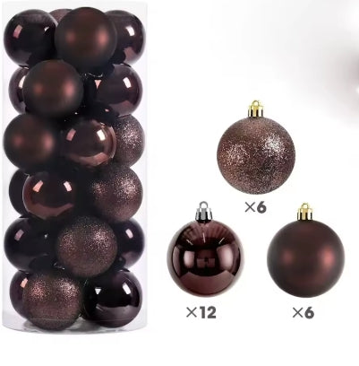 Boules de Noël 3/4/6CM - Lot de 24 pièces - Ornements pour Sapin