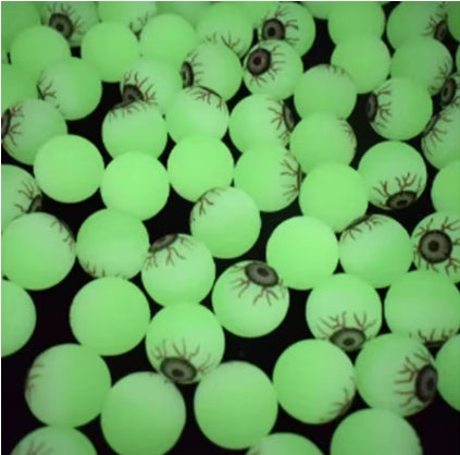 Balles Rebondissantes Lumineuses Halloween - Globes Oculaires Phosphorescents (10/20/30 pcs)