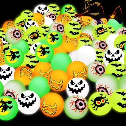 Balles Rebondissantes Lumineuses Halloween - Globes Oculaires Phosphorescents (10/20/30 pcs)