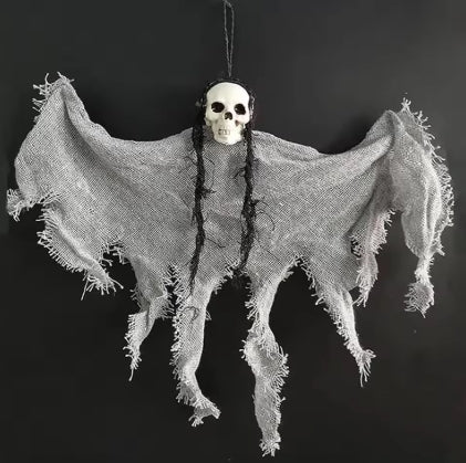 Fantôme Suspendu Halloween 30cm - Décoration Effrayante Maison Hantée
