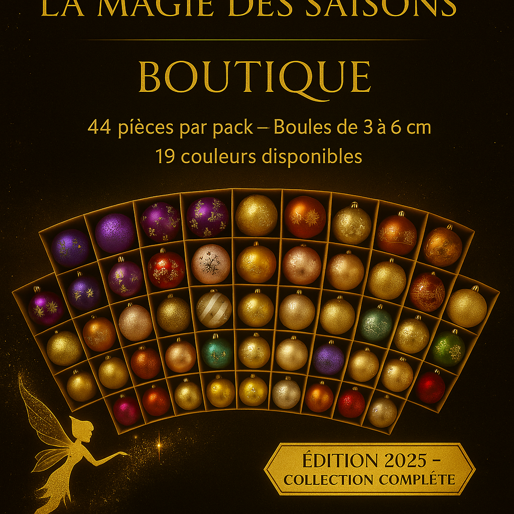 Set de 44 Boules de Noël 3/6CM - Ornements Décoratifs pour Sapin