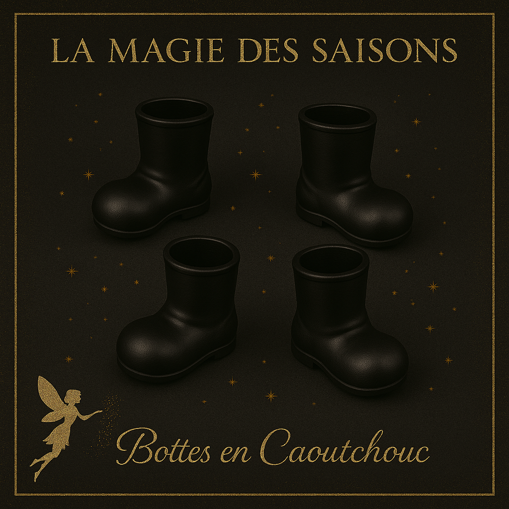 Mini Bottes de Lutin Farceur Noires - 2 Paires pour Décoration de Noël