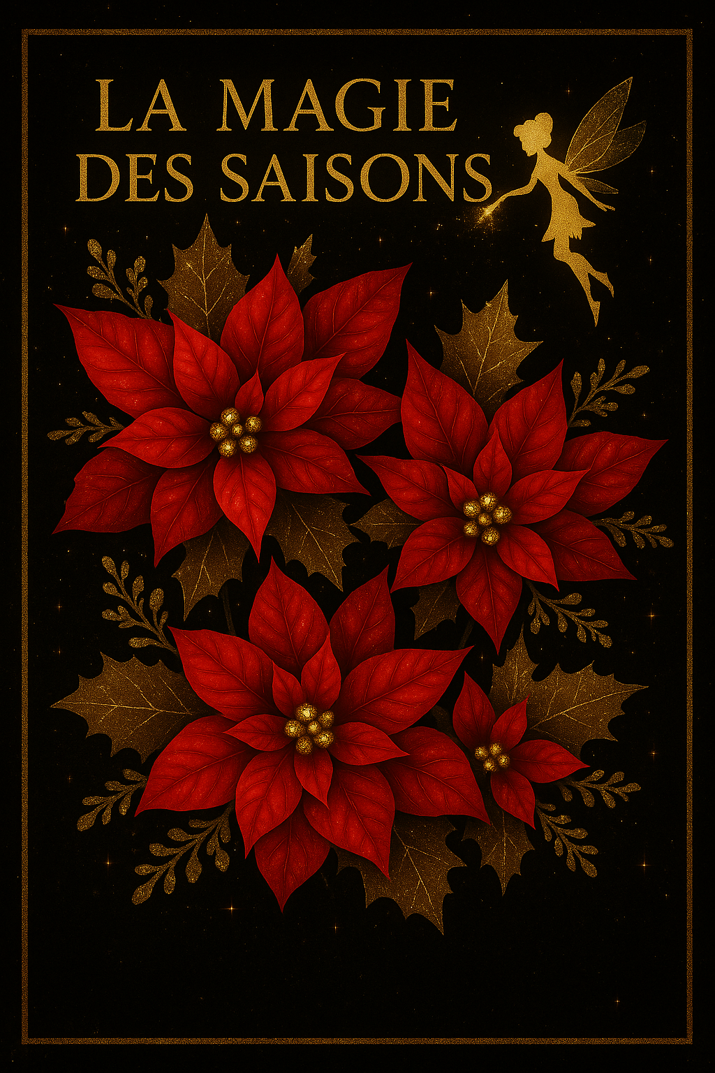 Fleurs de Noël Artificielles à Paillettes - Décoration Sapin