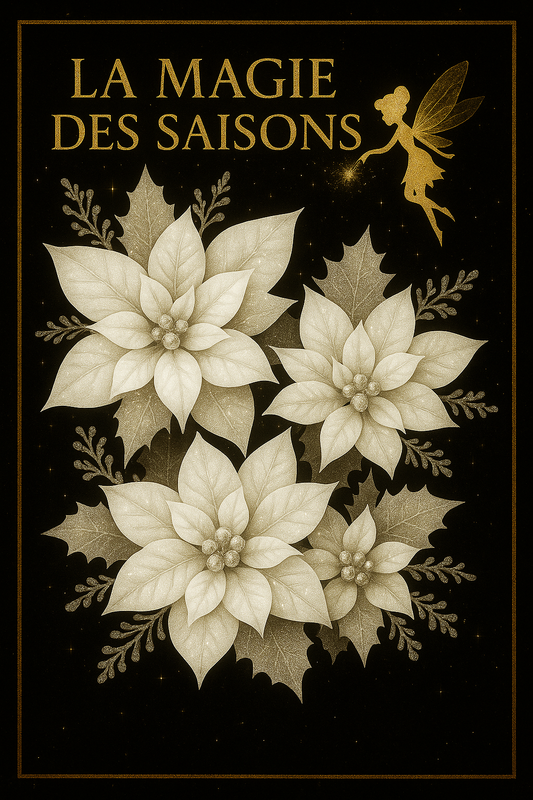 Fleurs de Noël Artificielles à Paillettes - Décoration Sapin