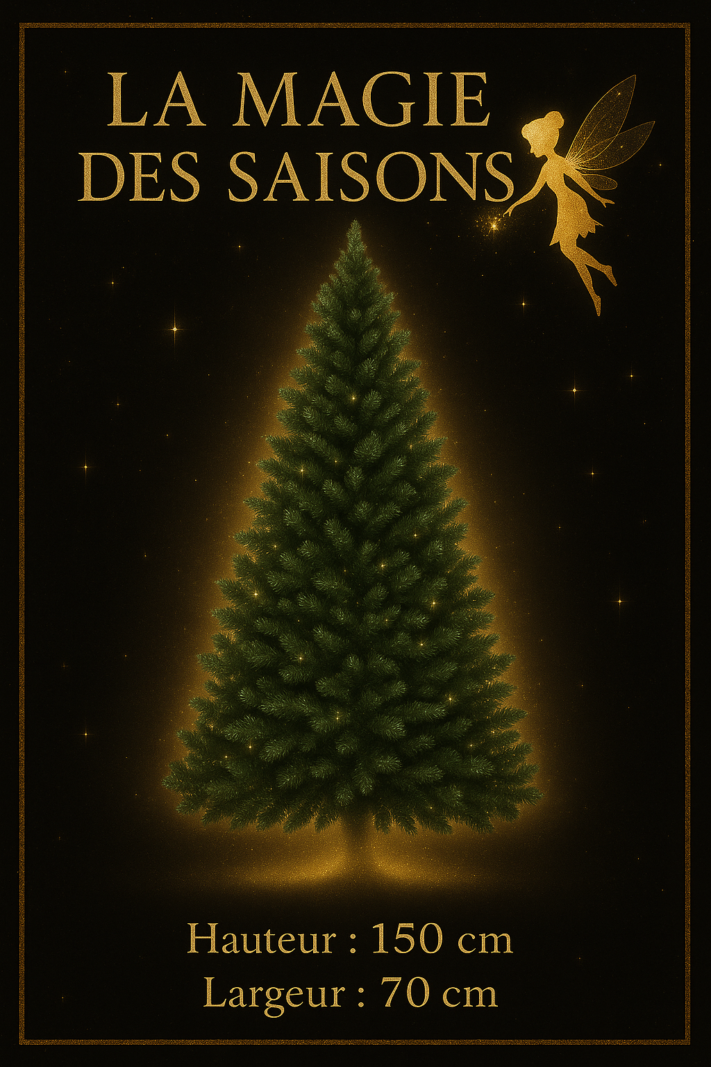 Sapin de Noël Artificiel 150cm - Branches Réalistes PVC avec Pied Métal Robuste