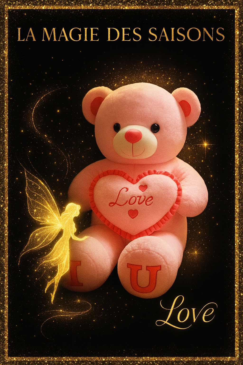 Ours en Peluche Géant I Love You - 80/100cm - Cadeau Romantique