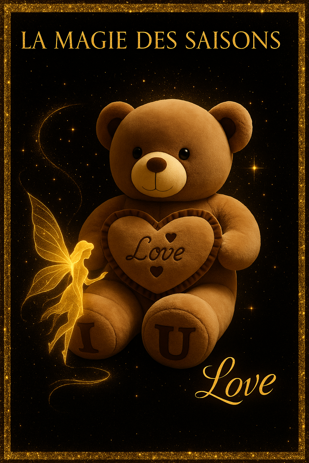 Ours en Peluche Géant I Love You - 80/100cm - Cadeau Romantique