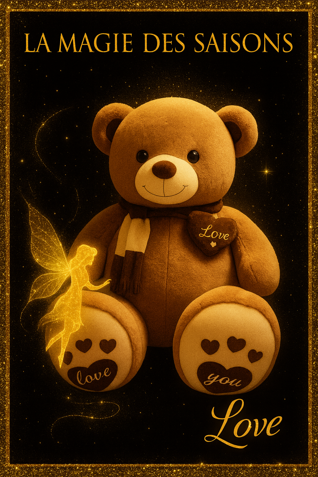 Ours en Peluche Géant I Love You - 80/100cm - Cadeau Romantique