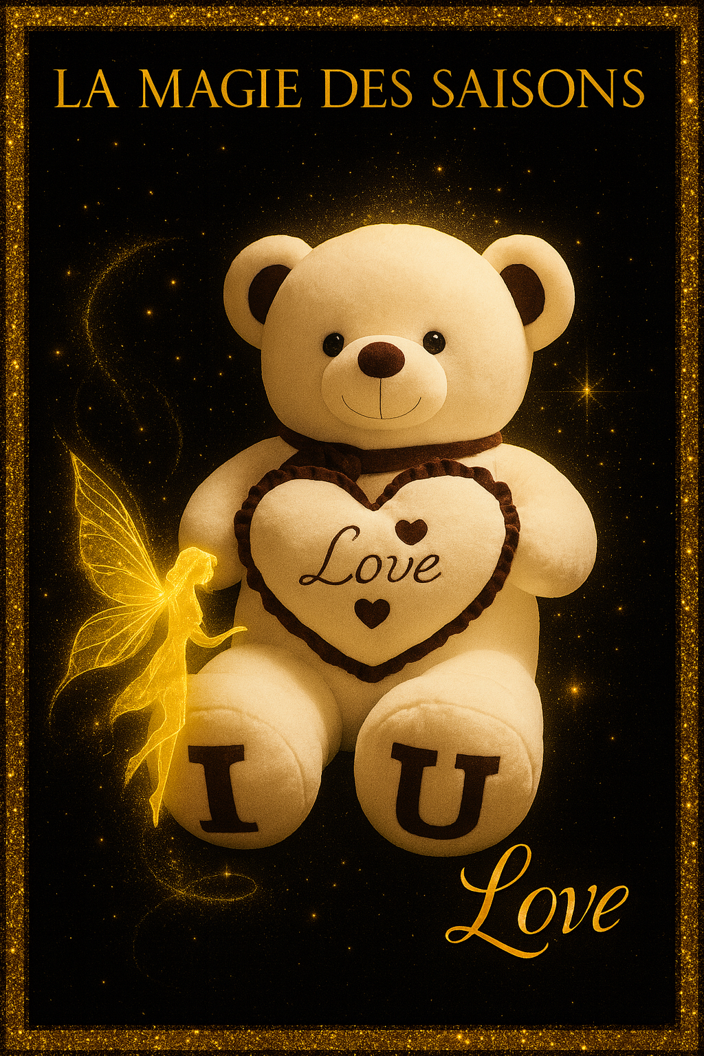 Ours en Peluche Géant I Love You - 80/100cm - Cadeau Romantique