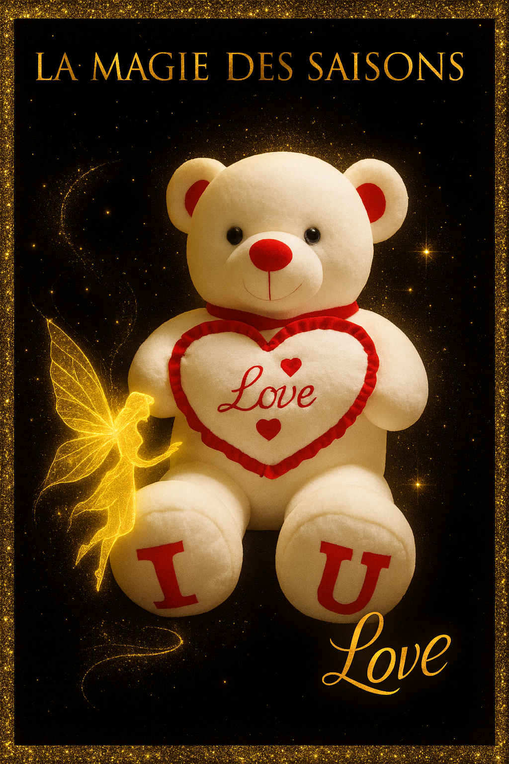 Ours en Peluche Géant I Love You - 80/100cm - Cadeau Romantique