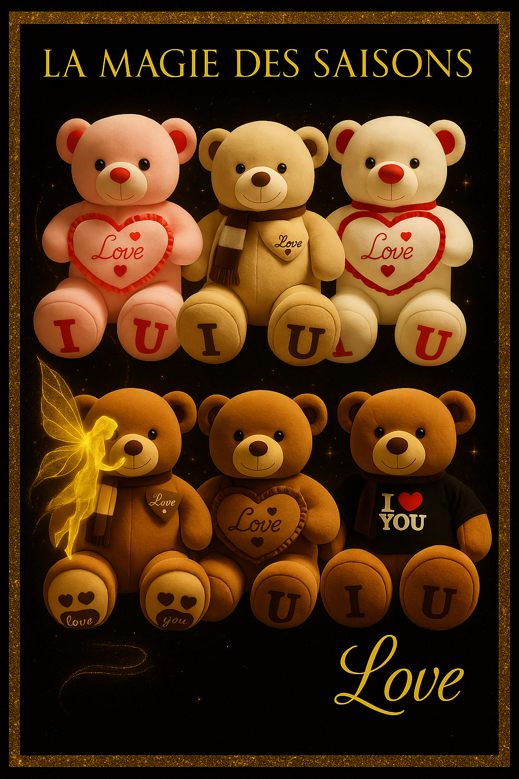 Ours en Peluche Géant I Love You - 80/100cm - Cadeau Romantique