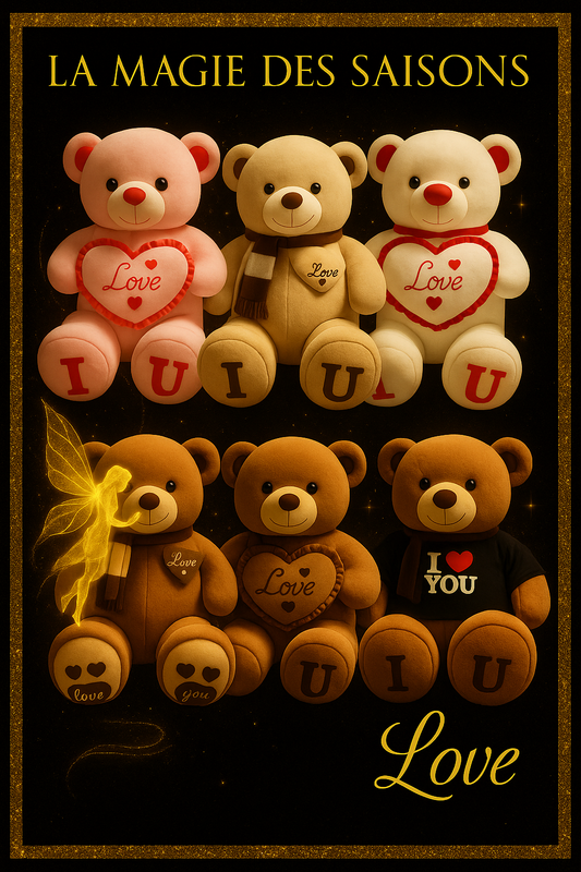 Ours en Peluche Géant I Love You - 80/100cm - Cadeau Romantique