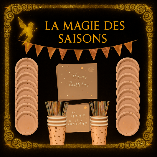 Kit de Décoration d'Anniversaire Or Rose – 78 Pièces