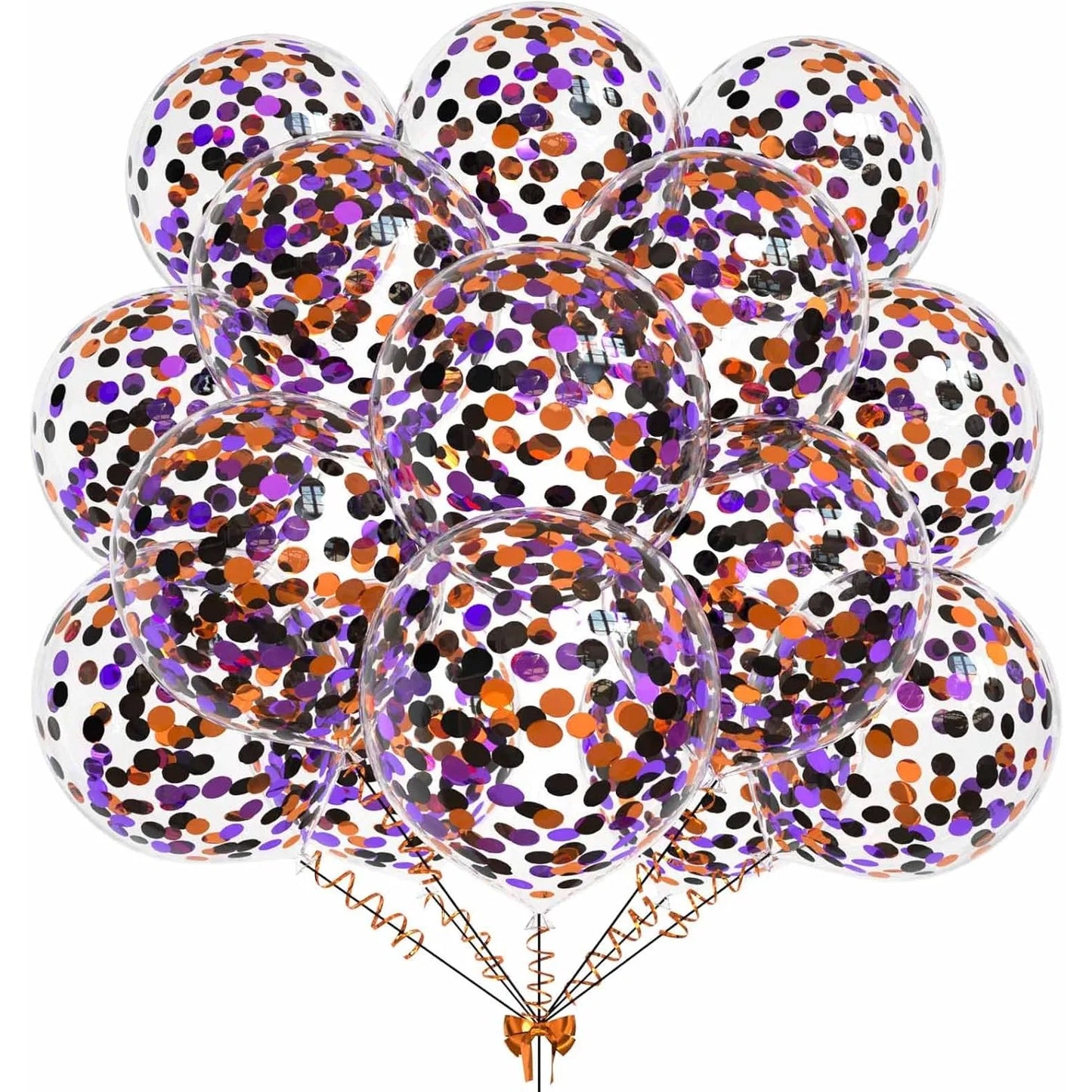 Halloween Black Purple Orange Confetti Balloons Shiny Sequin Globos Balloon For Birthday Party Halloween Christmas Decorations