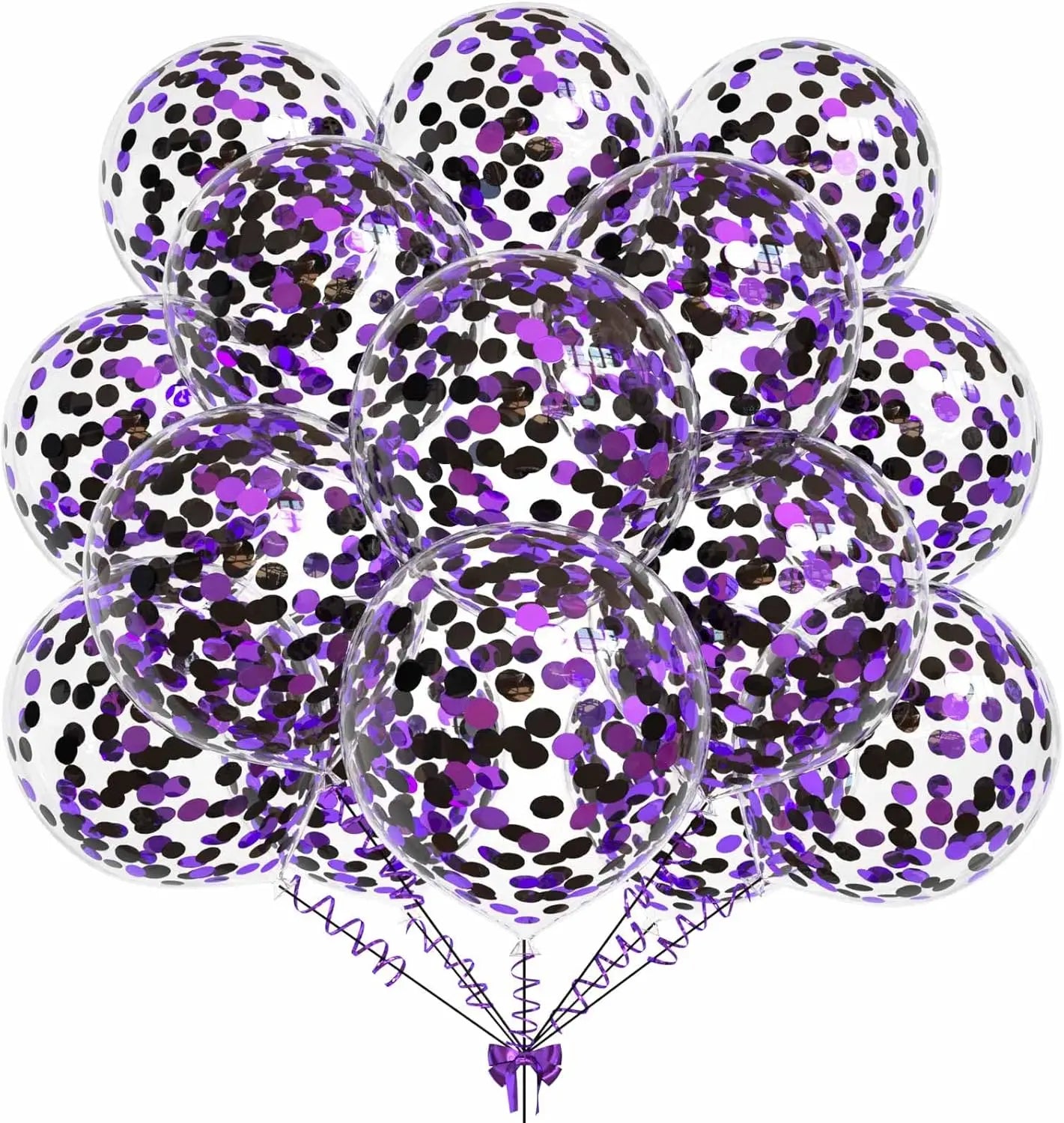 Halloween Black Purple Orange Confetti Balloons Shiny Sequin Globos Balloon For Birthday Party Halloween Christmas Decorations
