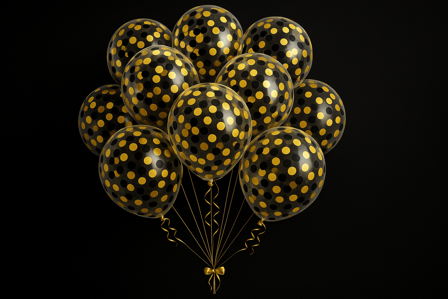 Ballons Confettis Jaune/Noir