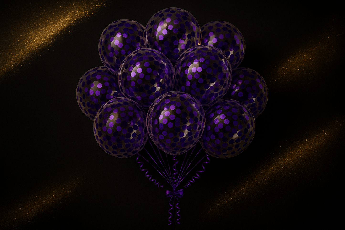 Ballons Confettis Violets