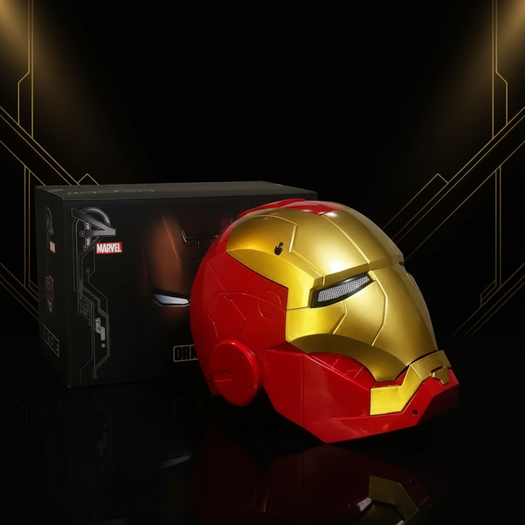 Casque Iron Man - Fond noir et doré