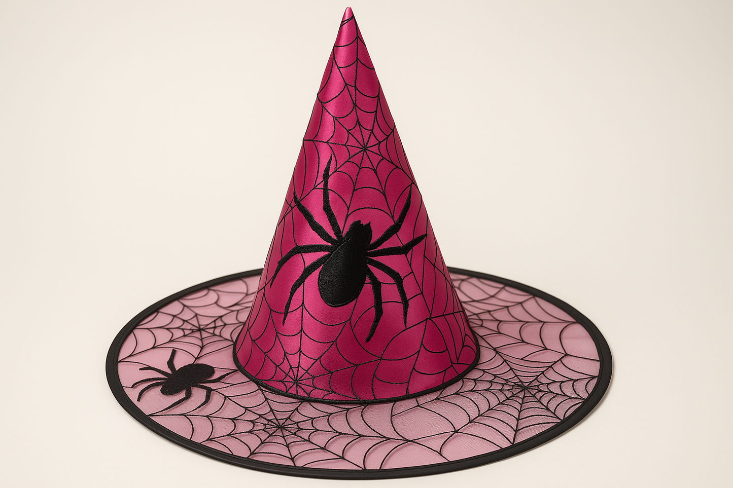 Chapeau Sorcière Araignées - Détails motifs