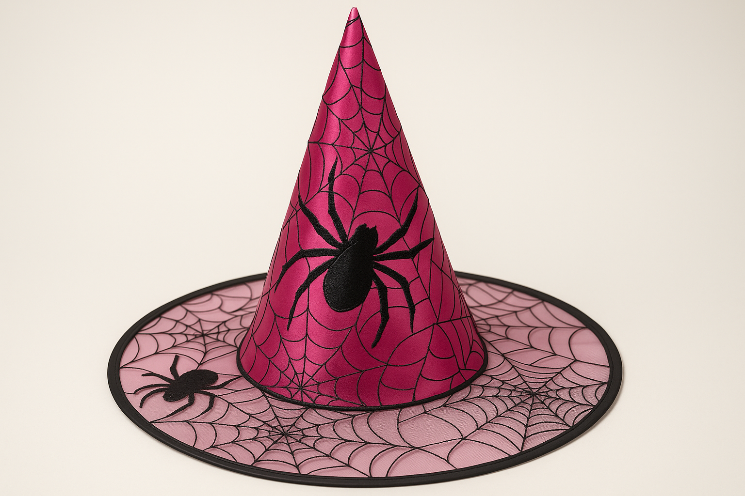 Chapeau Sorcière Araignées - Détails motifs