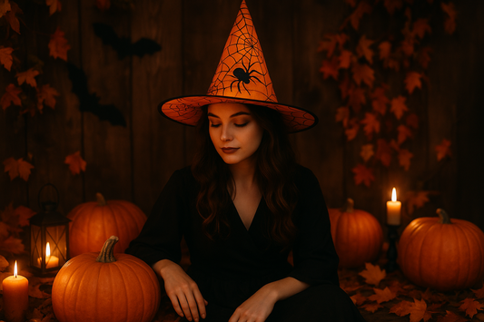 Chapeau Sorcière Orange - Lifestyle automnal