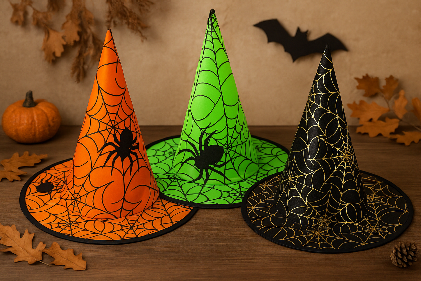 Chapeaux Sorcière Araignées - Nouvelles couleurs