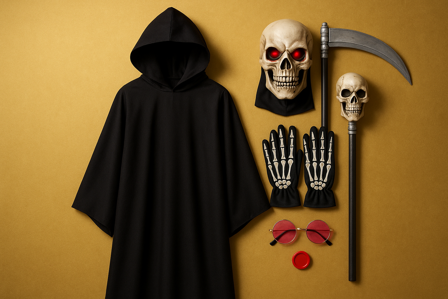 Costume de la Faucheuse Premium - Modèle 1 (fond or)