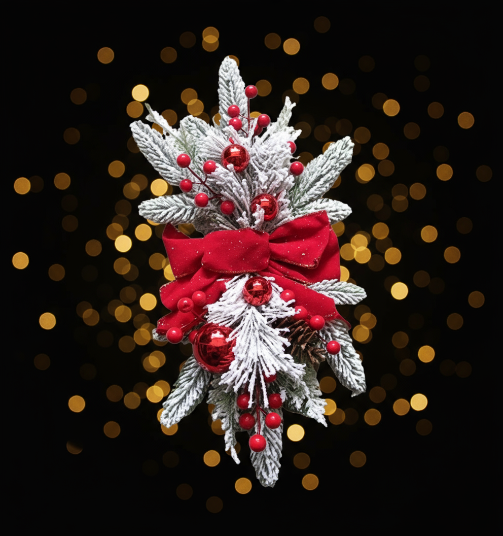 Décoration nœud rouge