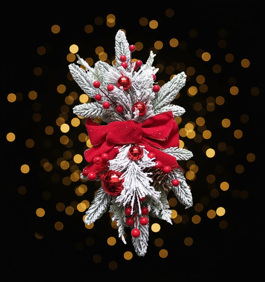 Décoration nœud rouge