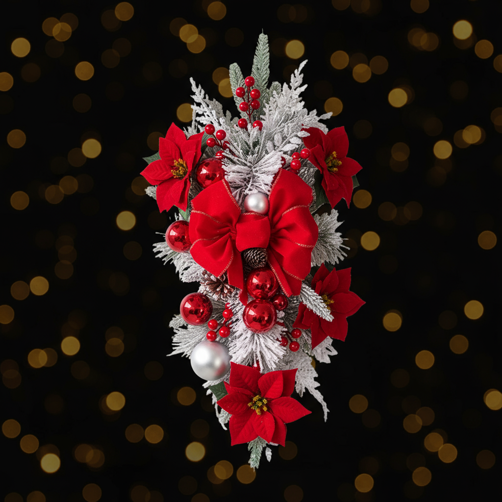 Décoration poinsettias