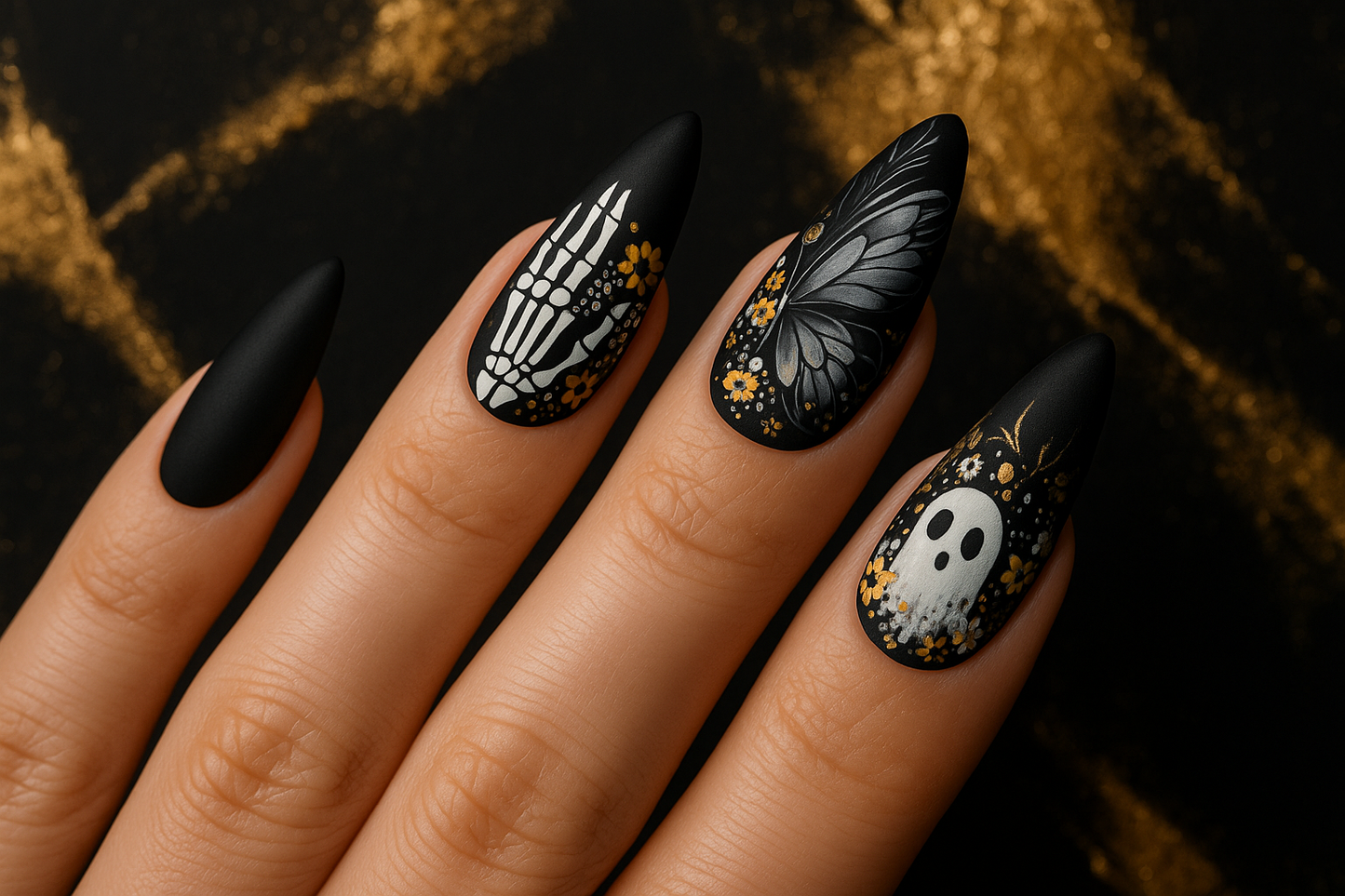 Designs élégants - Fond noir et or