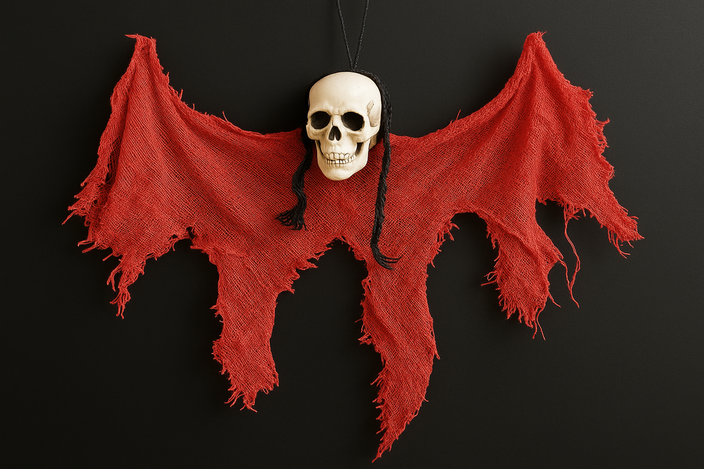 Fantôme Rouge avec Tissu Effiloché