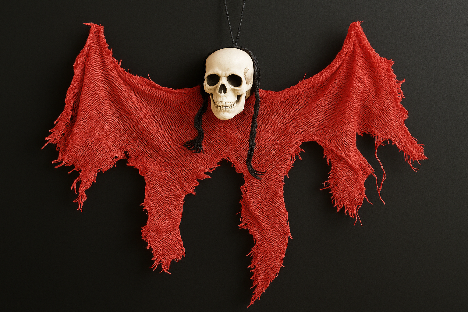 Fantôme Rouge avec Tissu Effiloché