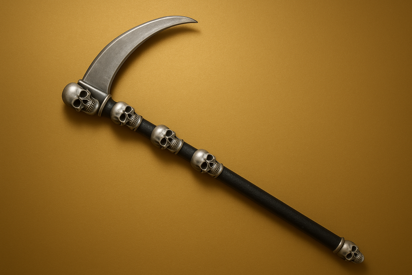 Faux décorative avec détails de crânes (fond or)