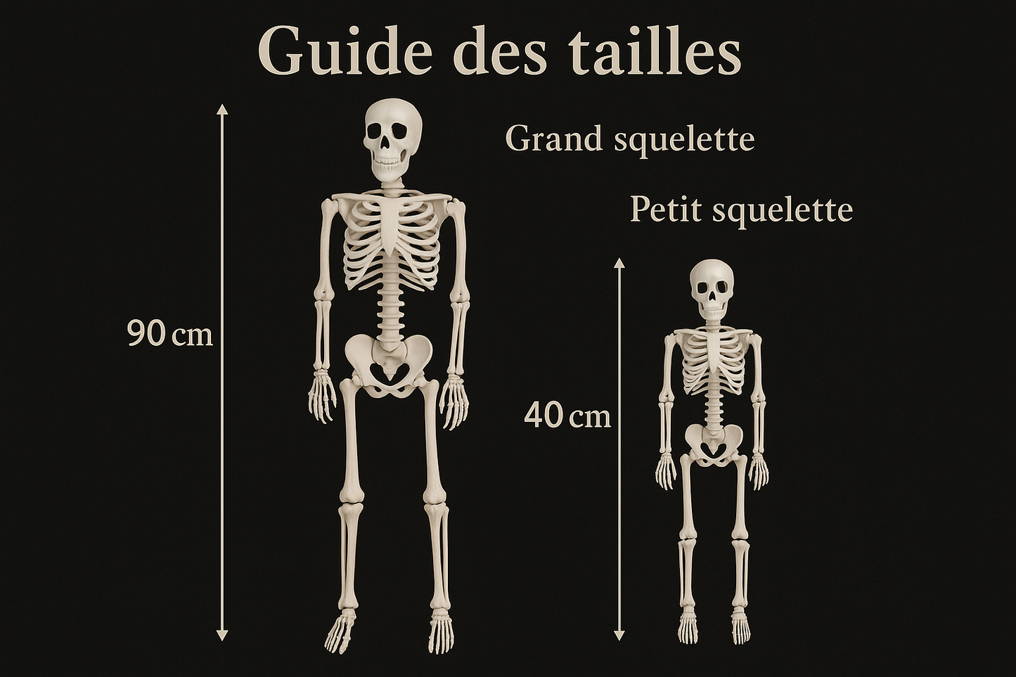 Guide des Tailles Squelettes - Mesures Correctes