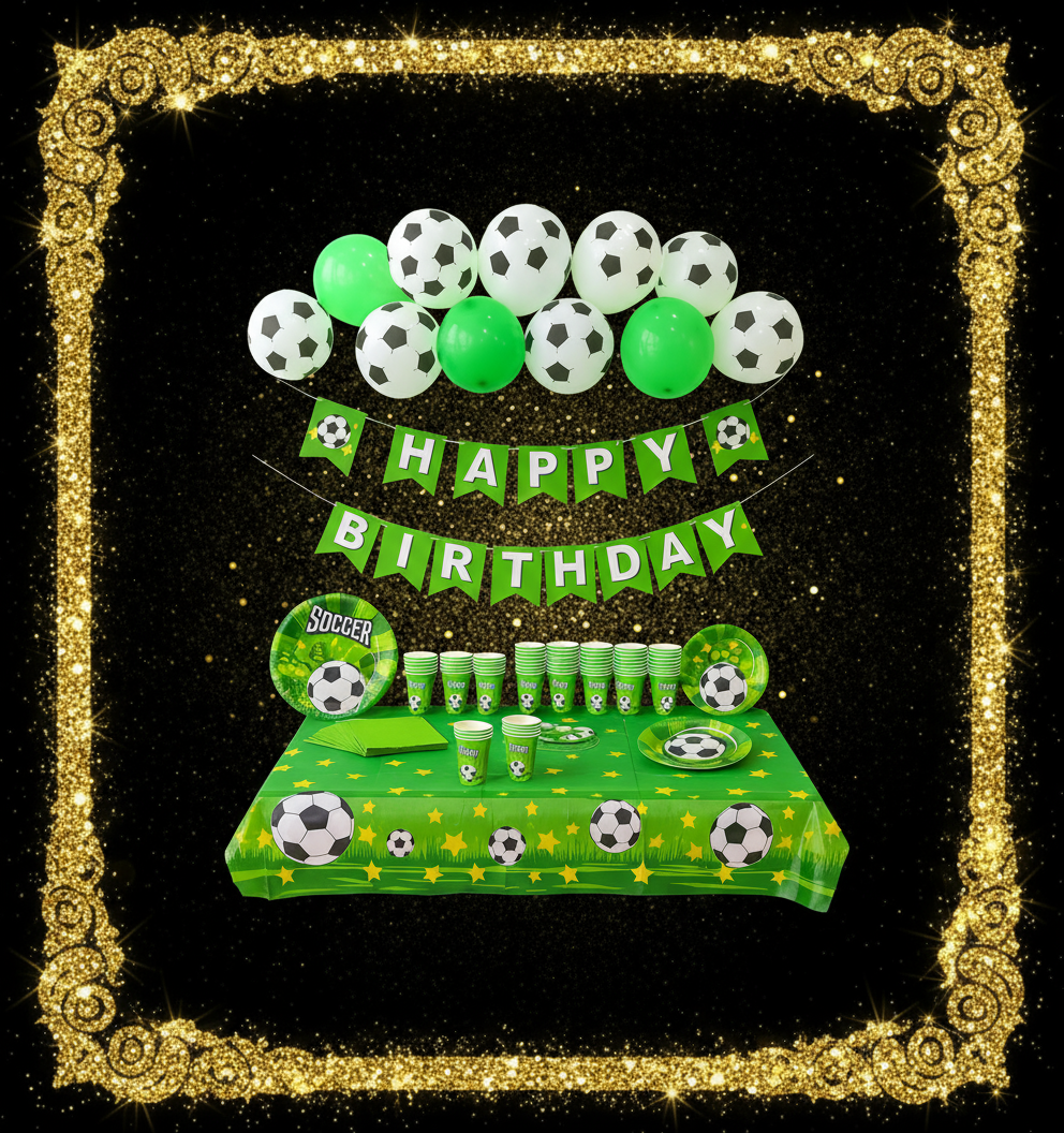 Décoration d'Anniversaire Football – 62 Pièces