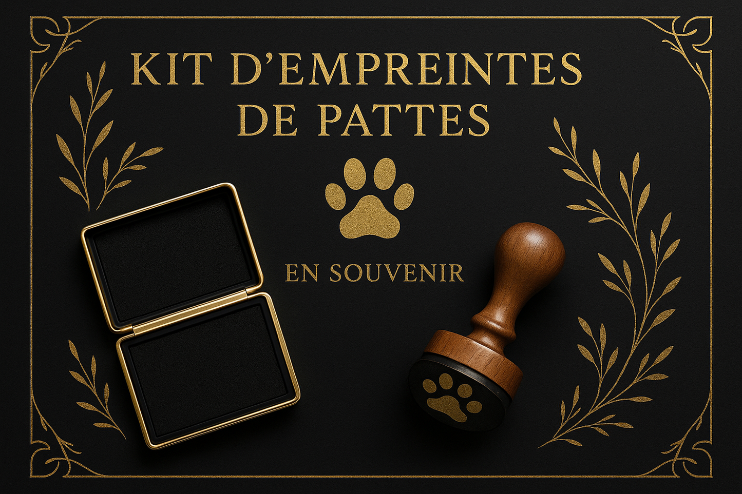Kit élégant noir et or