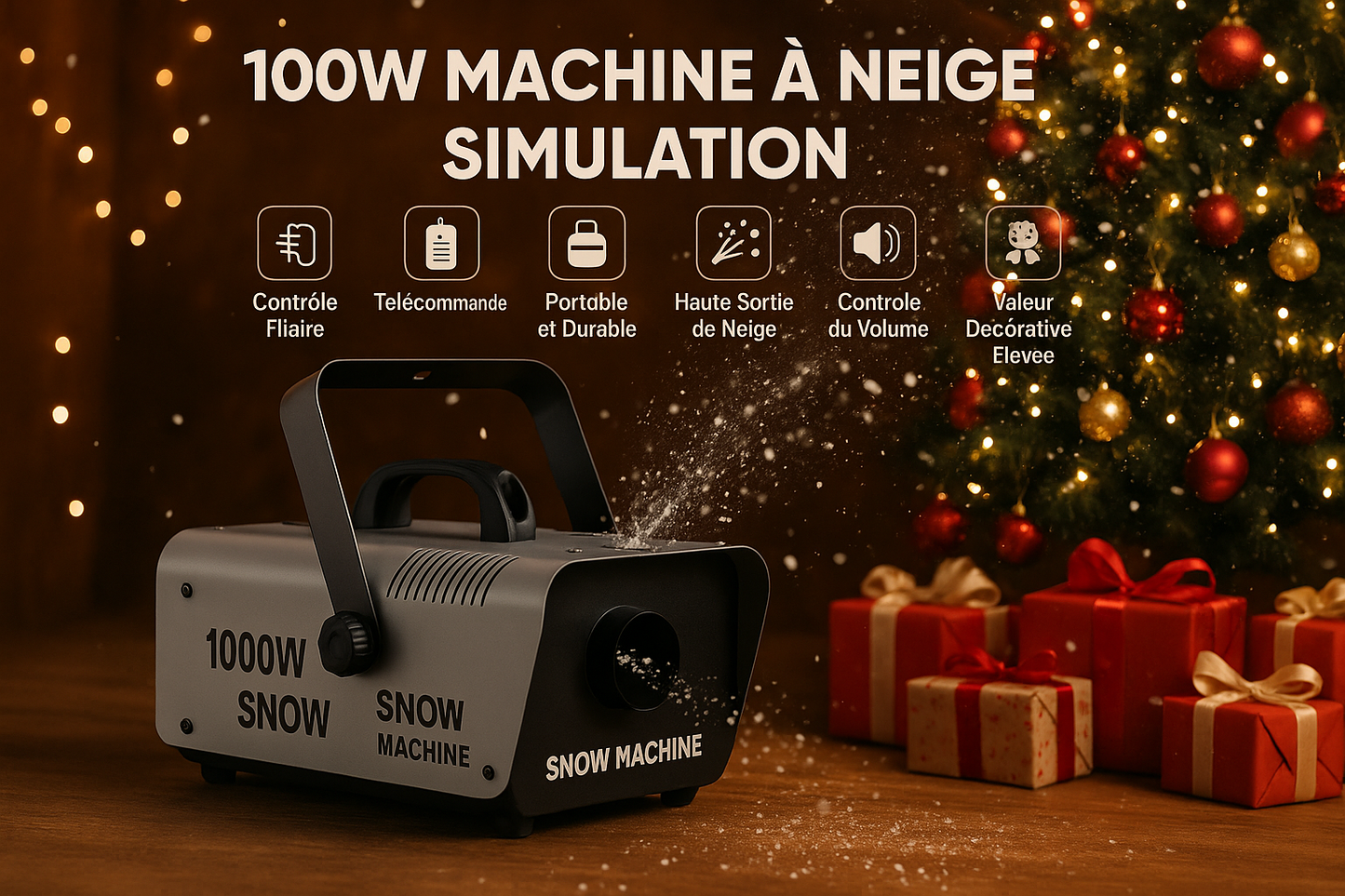 Machine à neige 1000W grise