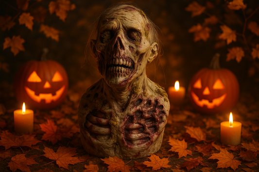 Masque zombie ambiance automnale