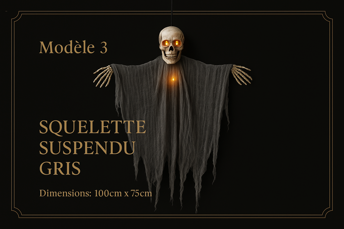 Modèle 3 - Squelette Gris (100cm x 75cm)