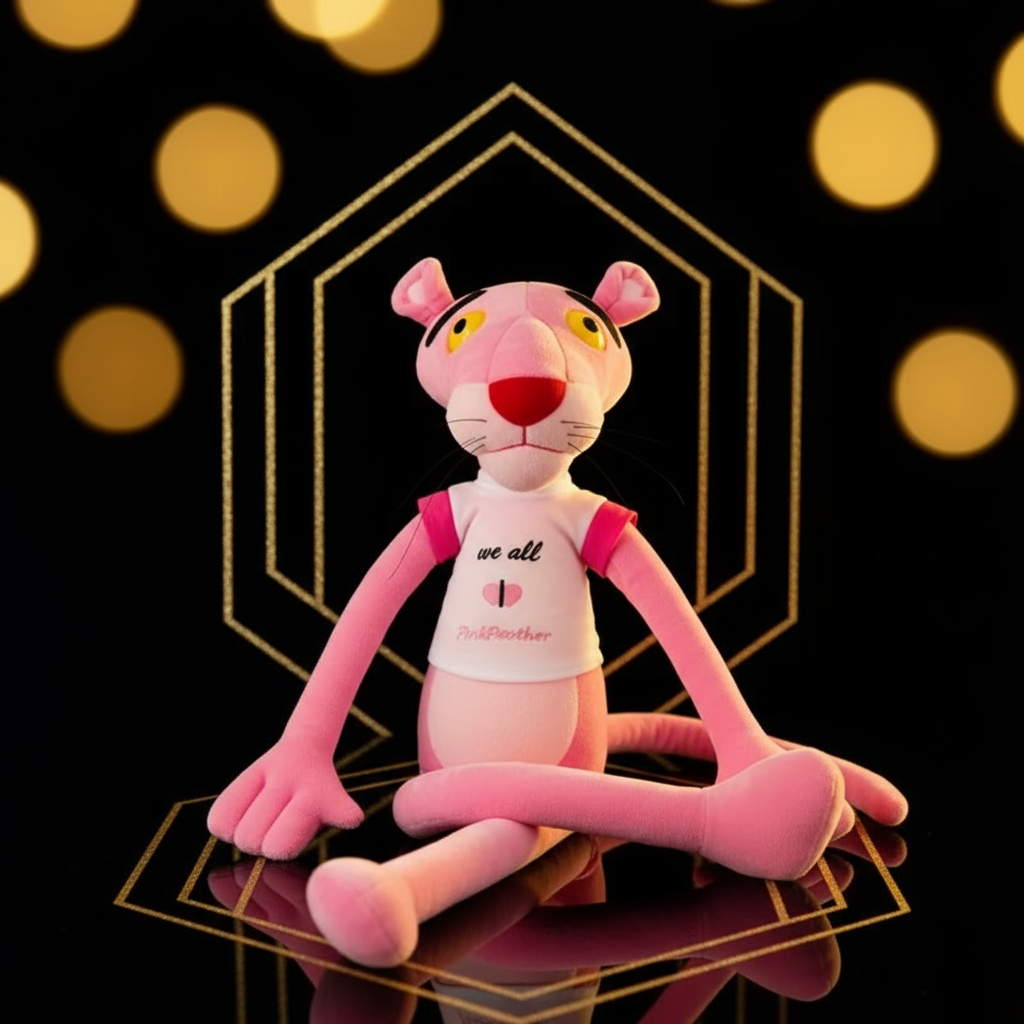 Peluche Panthère Rose Géante - 60cm à 180cm