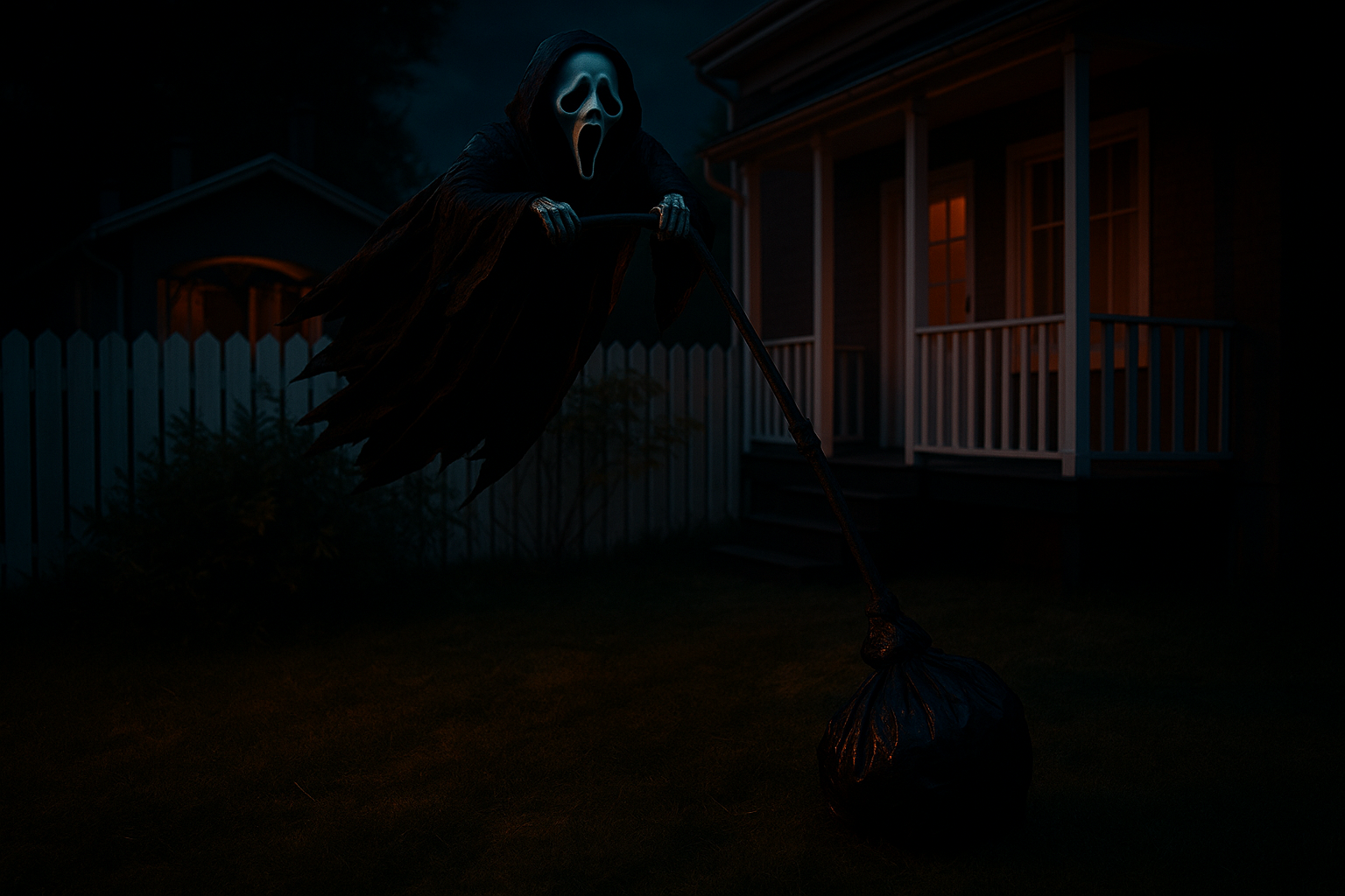 Personnage Géant Scream 2M - Installé dans Jardin Halloween